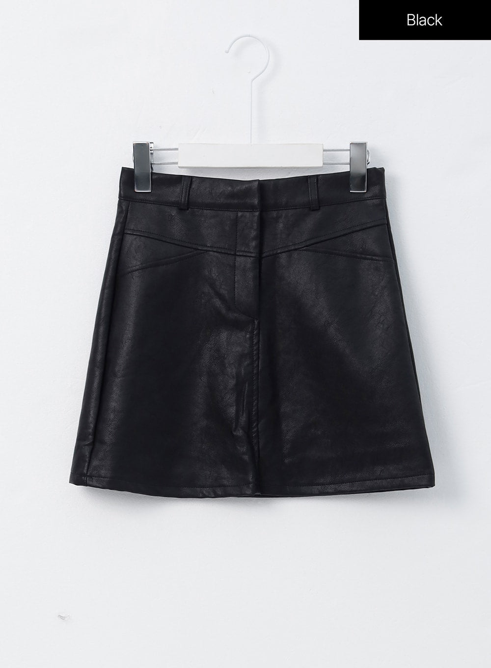 Faux Leather Flared Mini Skirt - Lewkin