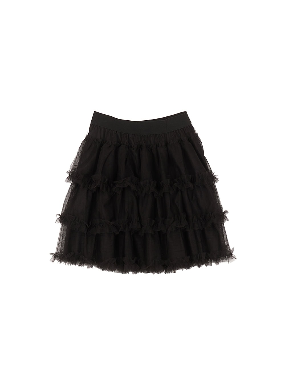 Tiered Ruffle Tulle Midi Skirt CM528