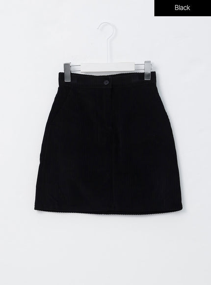 corduroy-mini-skirt-oo305 / Black