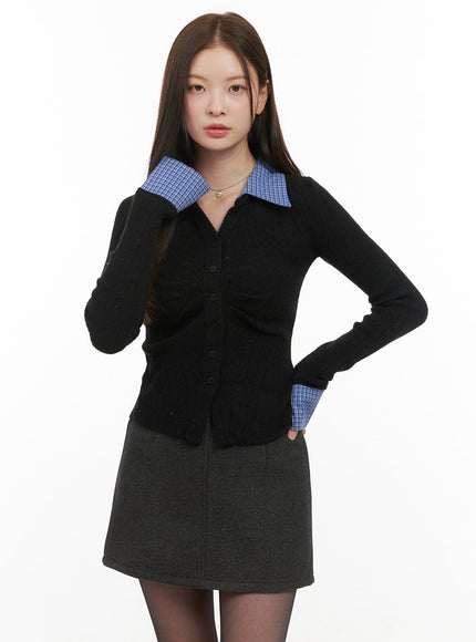 buttoned-slim-fit-shirt-od412 / Black