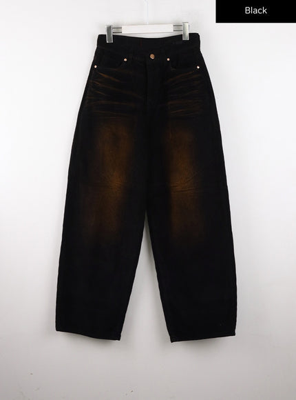 mid-rise-barrel-leg-jeans-cd304 / Black