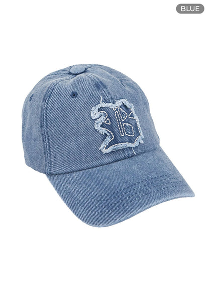 embroidered-patchwork-washed-cap-cg413 / Blue