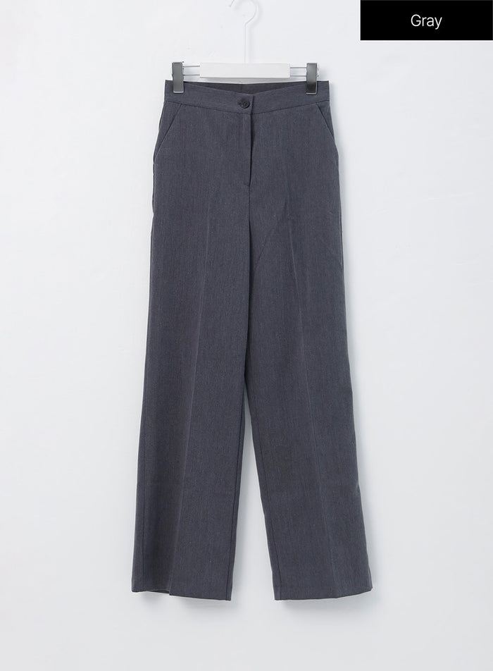 straight-leg-tailored-pants-oo304 / Gray