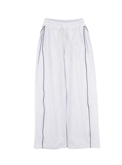 casual-drawstring-trackpants-cs517 / Light gray
