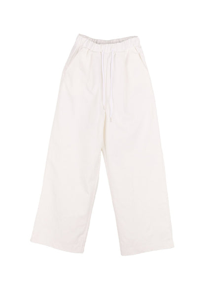 essential-wide-fit-sweatpants-cf511 / White