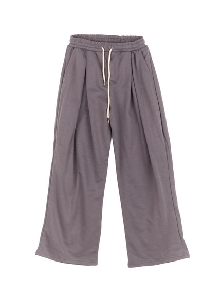 Adjustable Pintuck Wide-Fit Sweatpants CM526