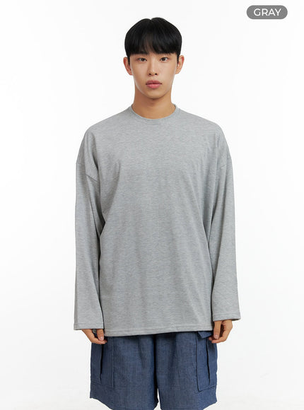 mens-cotton-long-sleeve-cl429 / Gray