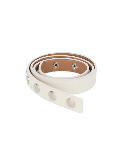 single-stud-belt-cl528 / Light beige