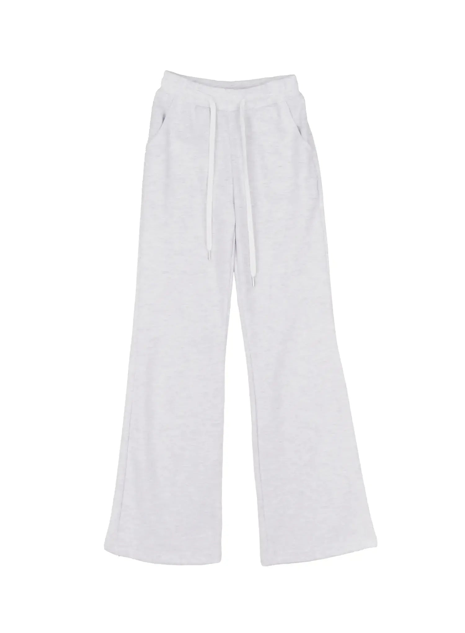 embroidered-flare-track-pants-cl525 / Light gray