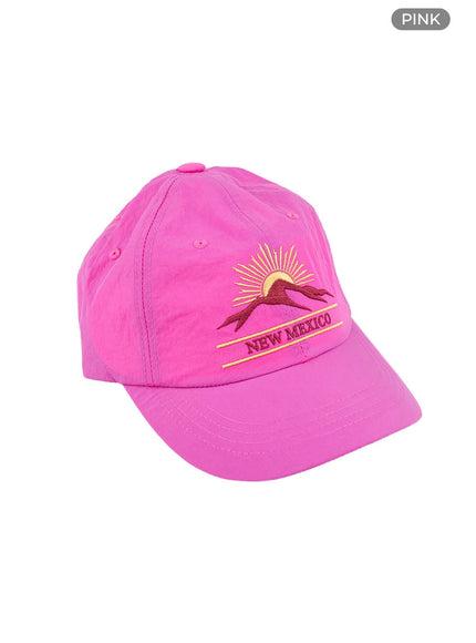 mens-embroidered-cotton-hat-cl429 / Pink