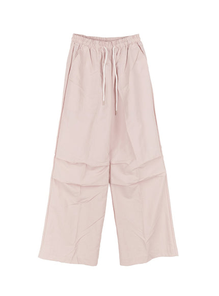 Pintuck Pocket Wide-Fit Sweatpants CA504