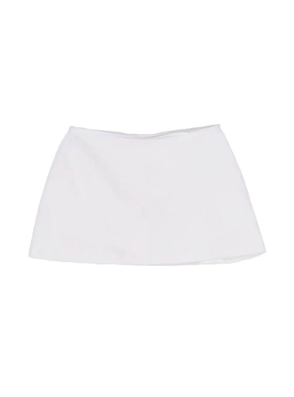 low-rise-a-line-mini-skirt-cj523 / White