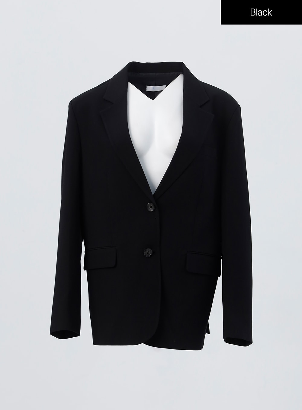 relaxed-fit-blazer-oo305 / Black