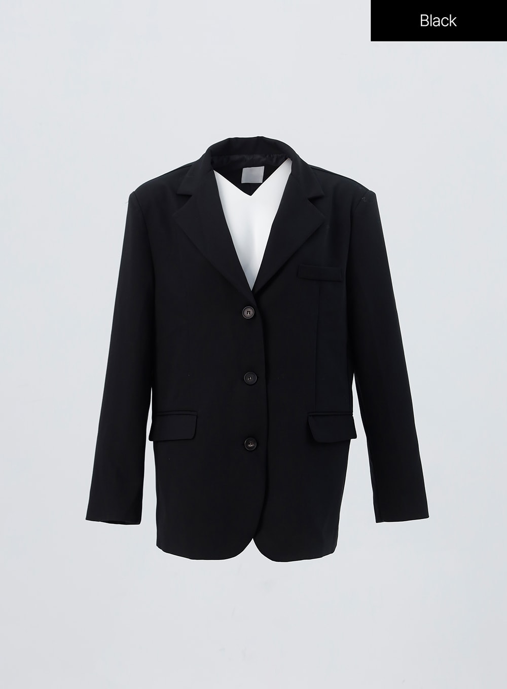 overfit-minimal-blazer-oo304 / Black