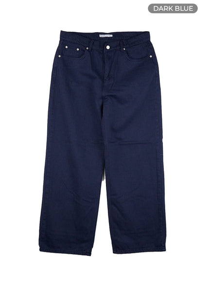 rayon-solid-wide-leg-pants-co410 / Dark blue