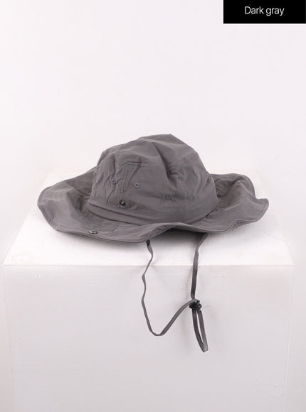 solid-tape-bucket-hat-of405 / Dark gray