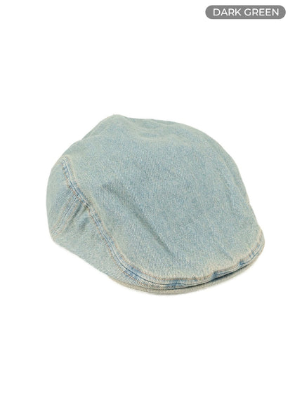vintage-denim-gatsby-cap-cy407 / Dark green