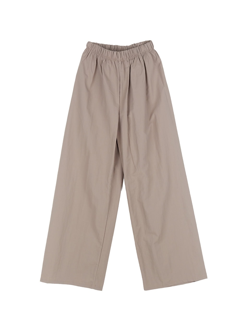 nylon-pintuck-wide-leg-pants-cy521 / Beige