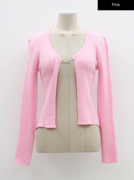Ribbed Knit Cardigan CM303