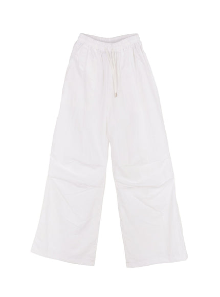 Pintuck Pocket Wide-Fit Sweatpants CA504