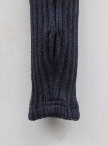 Short Sleeve Knit Turtleneck And Warmer Set OD13