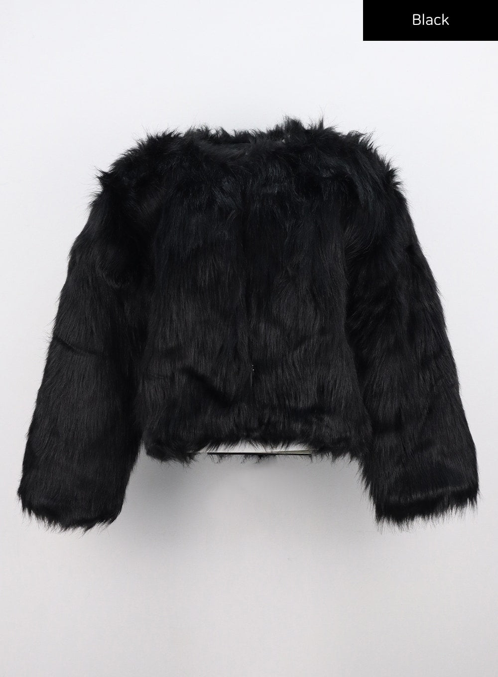soft-faux-fur-jacket-co327 / Black
