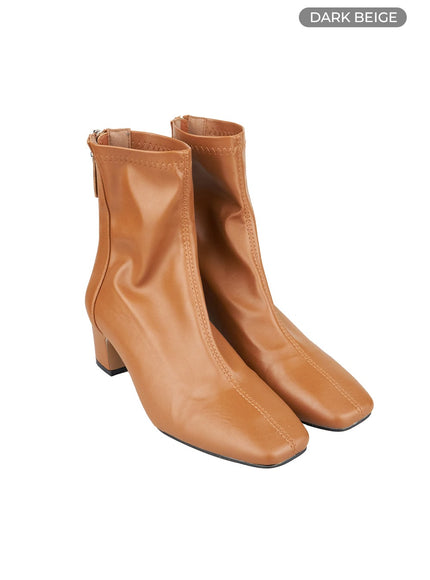 streamline-zip-up-boots-os411 / Dark beige