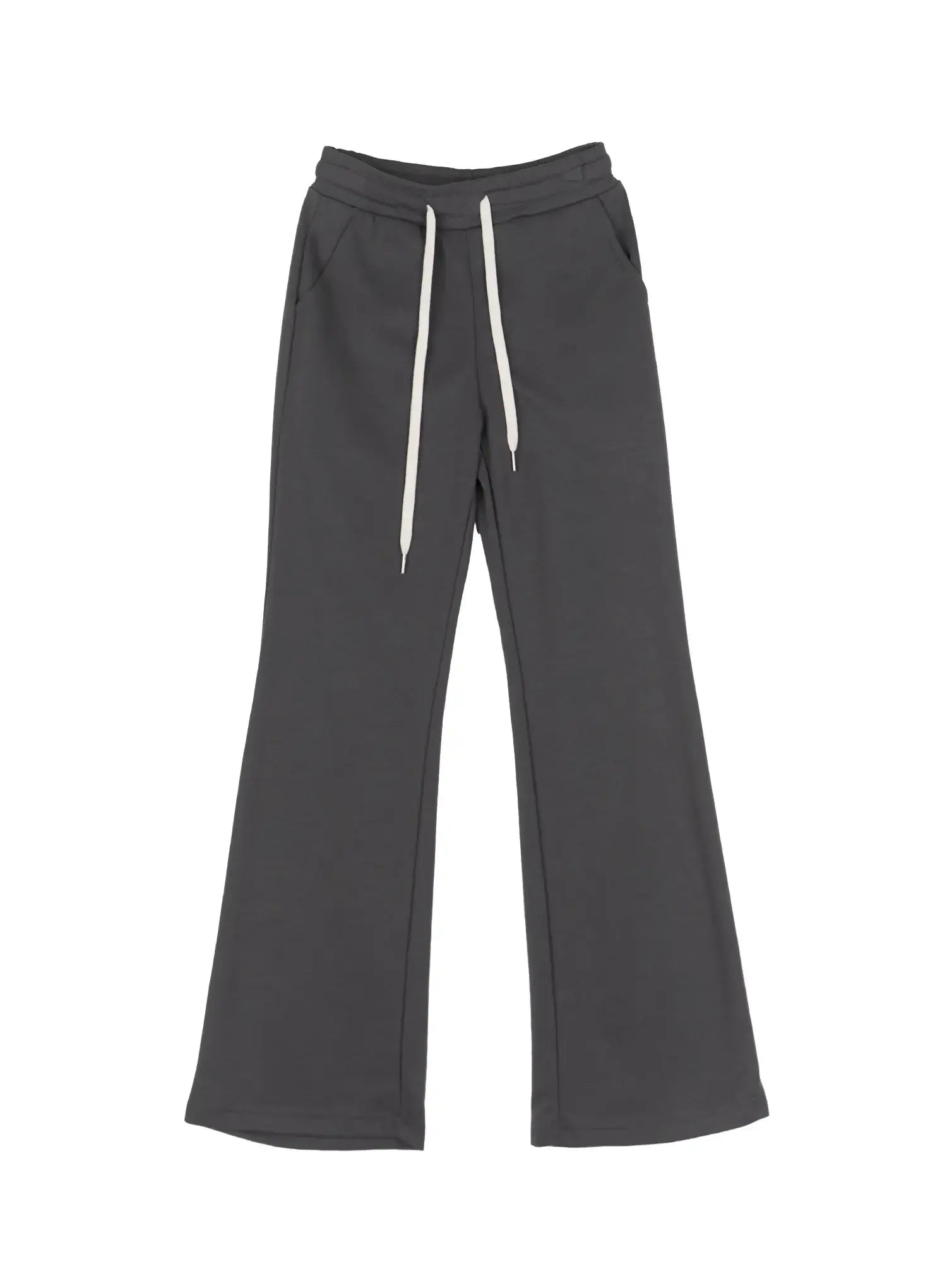 embroidered-flare-track-pants-cl525 / Dark gray
