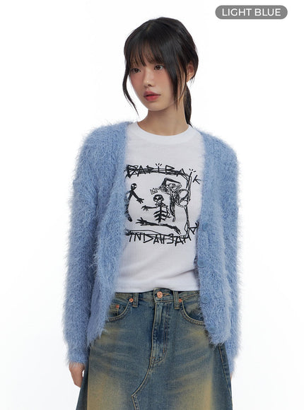 snug-chic-button-up-cardigan-cs420 / Light blue