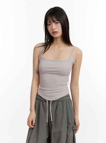 essential-square-neck-cami-crop-top-ca509 / Light pink