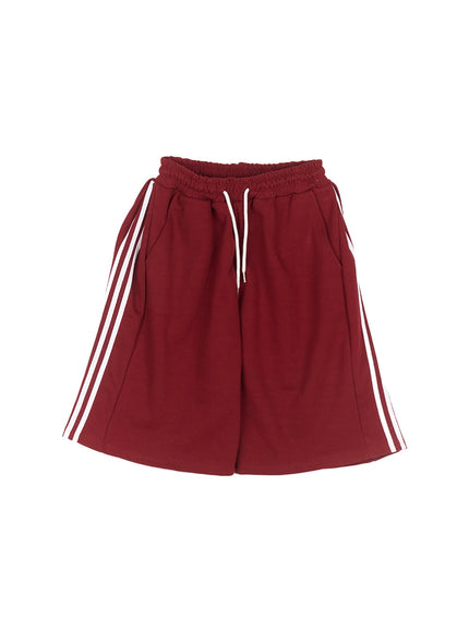 Striped Midi Track Shorts CF525