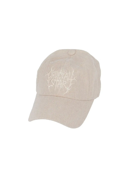 basic-graphic-embroidered-cap-cj501 / Beige