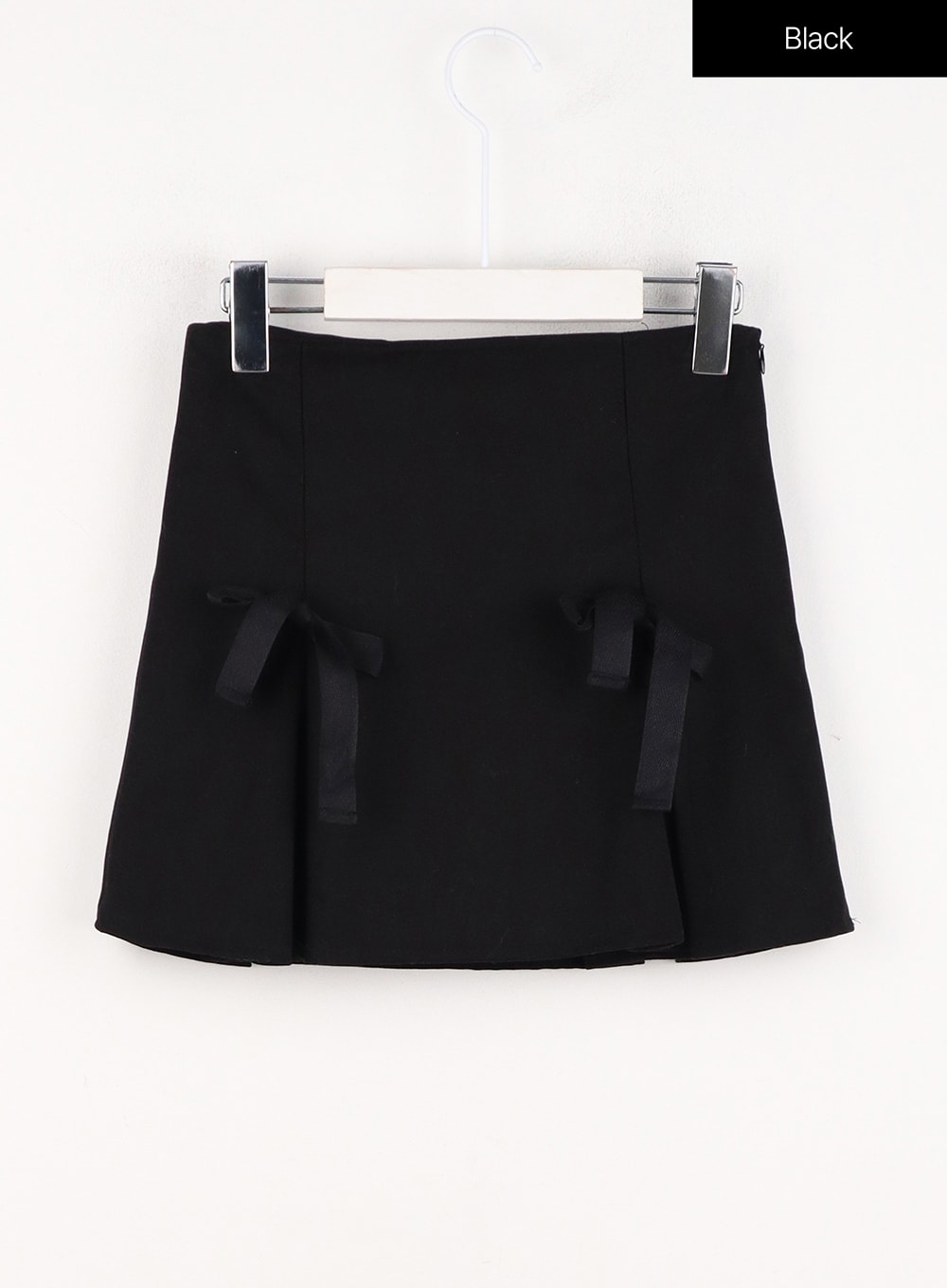 ribbon-mini-skirt-in301 / Black