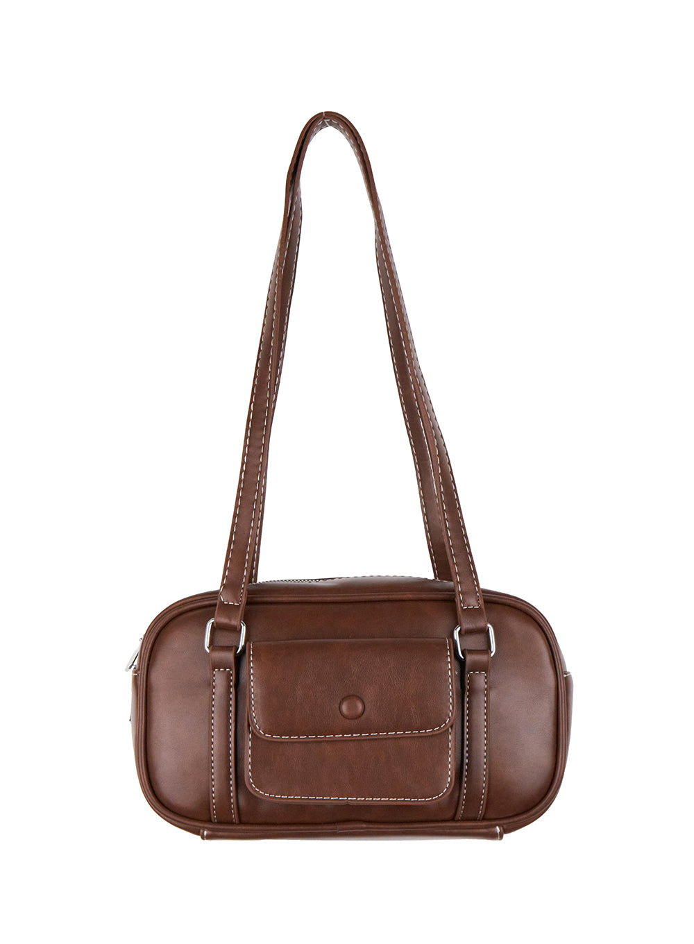 pocketed-mini-shoulder-bag-cj521 / Brown