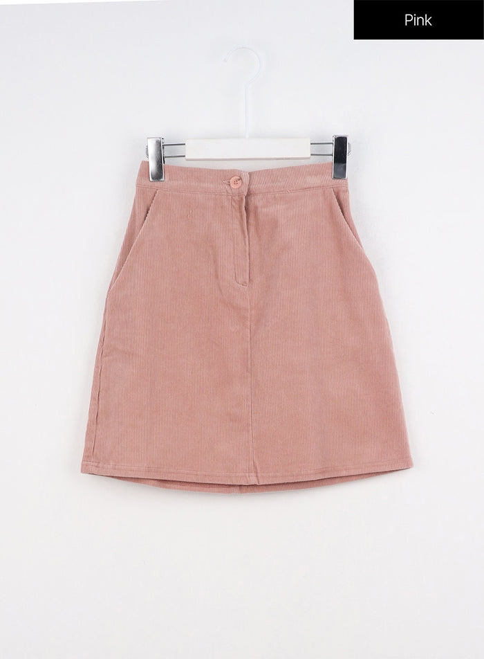 corduroy-mini-skirt-io317 / Pink