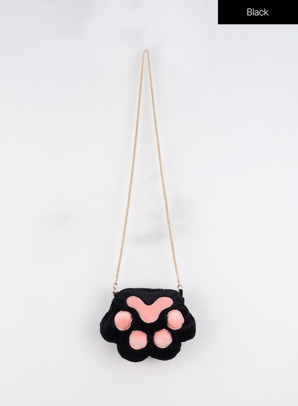 cat-paw-crossbody-mini-bag-in323 / Black