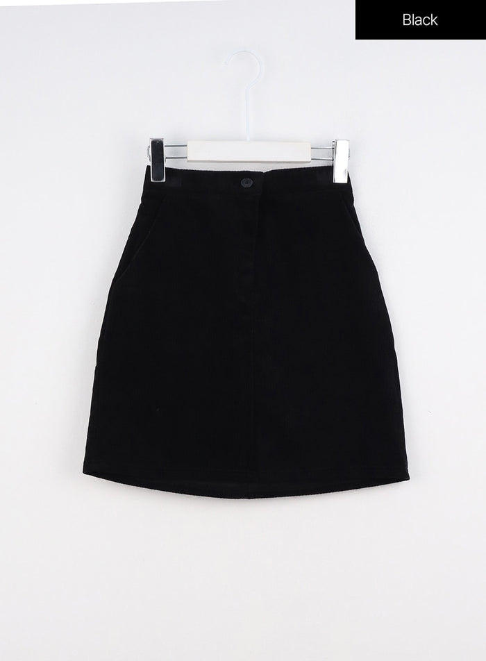 corduroy-mini-skirt-io317 / Black