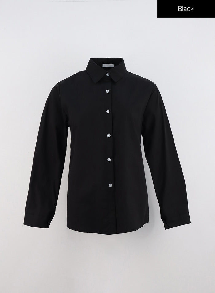 standard-fit-collared-shirt-in323 / Black
