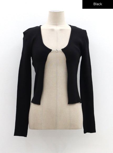 Ribbed Knit Cardigan CM303