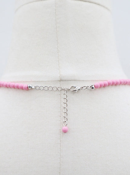 Pinky Beads Necklace BM304