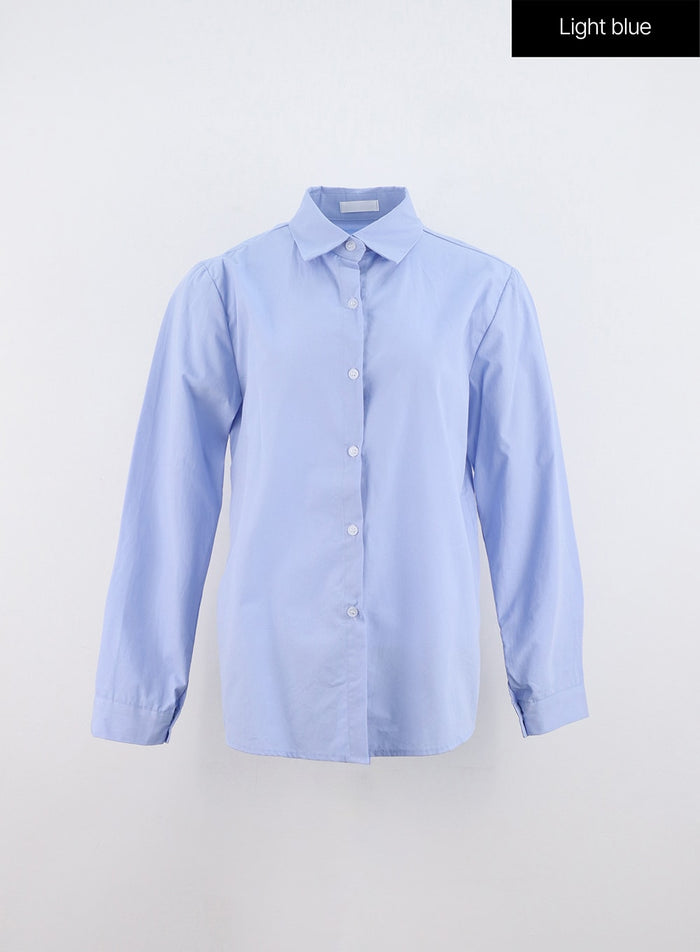 standard-fit-collared-shirt-in323 / Light blue