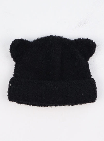 kitty-ear-beanie-io317 / Black