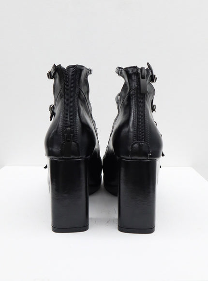 Square Toe Buckle Heels BF303