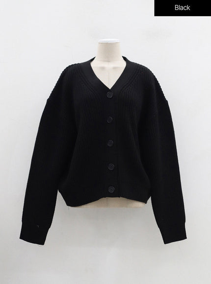 Oversized Knit Button Cardigan BJ331