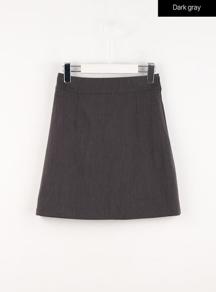 solid-mini-skirt-in301 / Dark gray