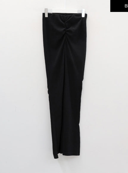 Boot-cut Shirring Banded Pants CM29
