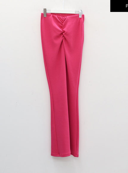 Boot-cut Shirring Banded Pants CM29