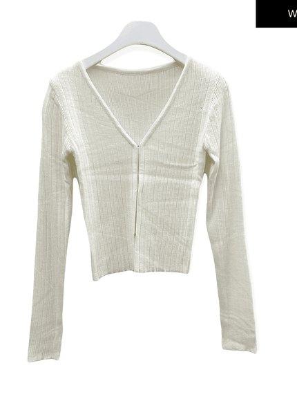 Cropped Cardigan with Front Hook F3