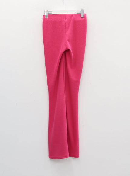 Boot-cut Shirring Banded Pants CM29