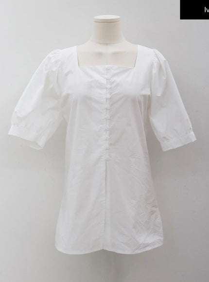 Square Neck Short Sleeve Blouse CY27